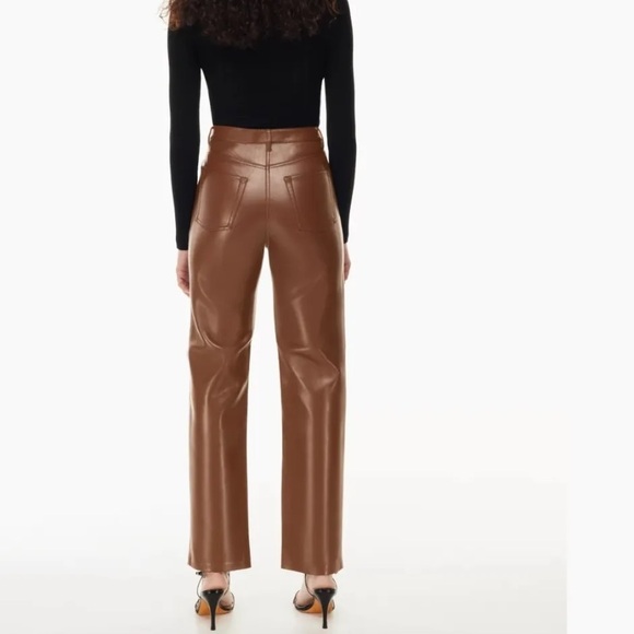 Aritzia Wilfred Melina High Waisted Brown Pants Size 8 - Picture 2 of 7